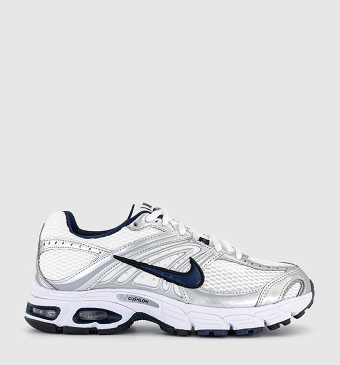 Nike Nike Air Max Moto 2k Trainers White Midnight Navy Metallic Silver