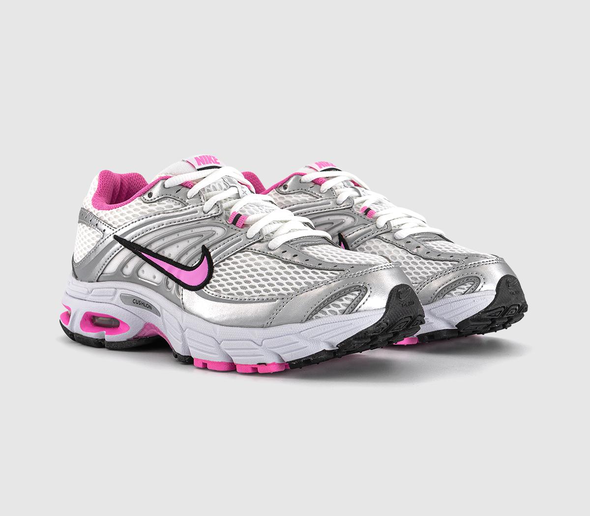 NikeNike Air Max Moto 2K Trainers NikeNike Air Max Moto 2K TrainersMetallic Silver Pink Spell Pure Platinum