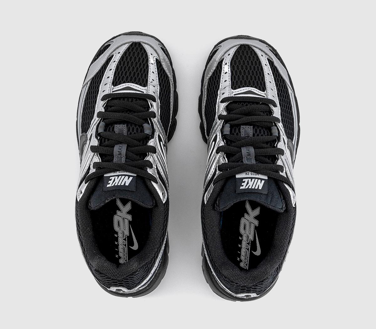 NikeNike Air Max Moto 2k Trainers NikeNike Air Max Moto 2k TrainersMetallic Silver Total Orange White Black
