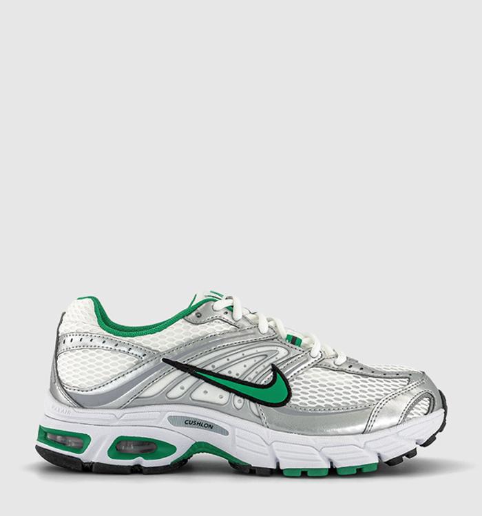 Nike Nike Air Max Moto 2k Trainers Metallic Silver Stadium Green White