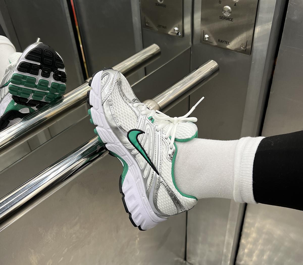 NikeNike Air Max Moto 2k TrainersMetallic Silver Stadium Green White