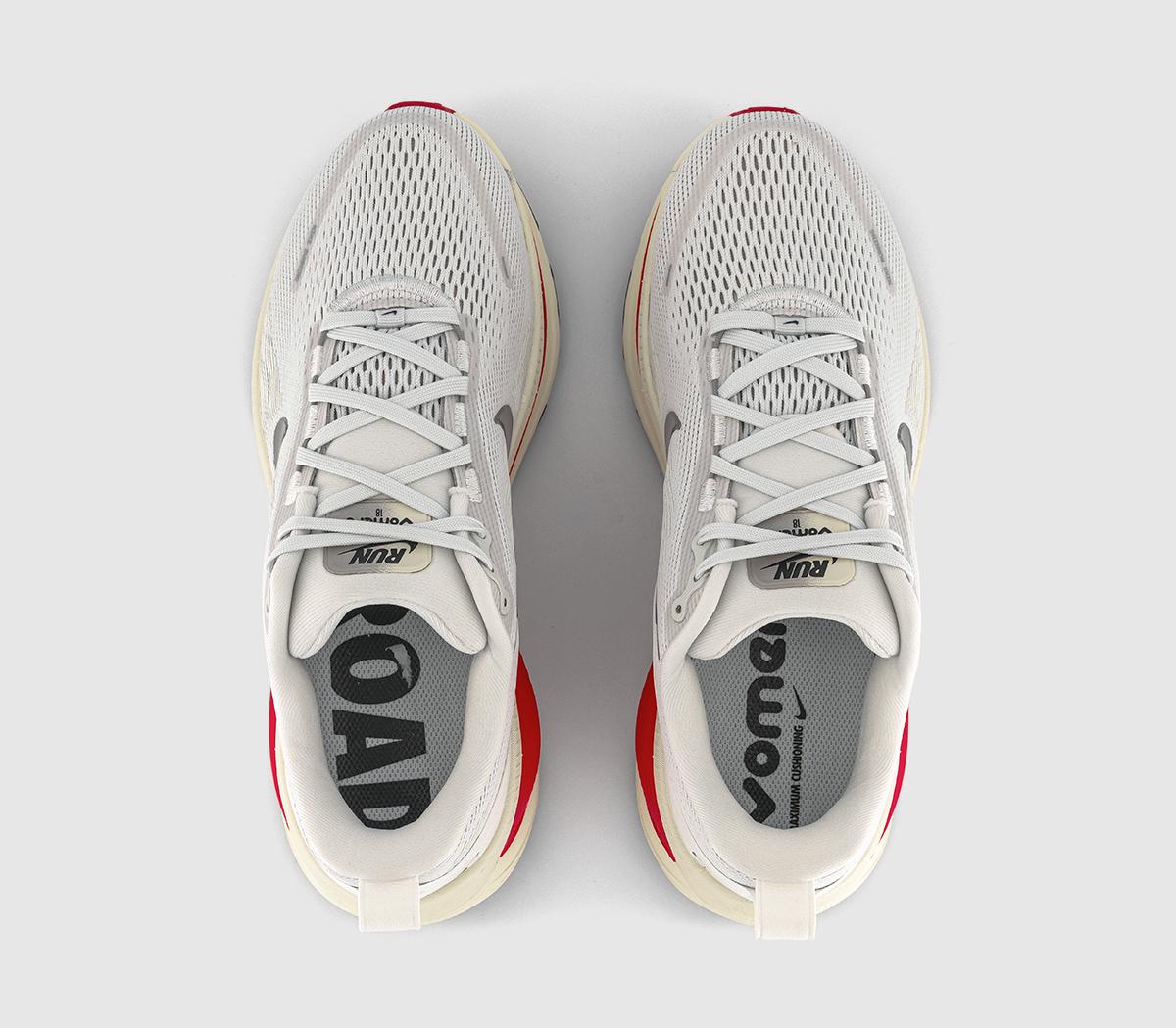 NikeNike Vomero 18 TrainersPlatinum Tint Metallic Pewter Siren Red