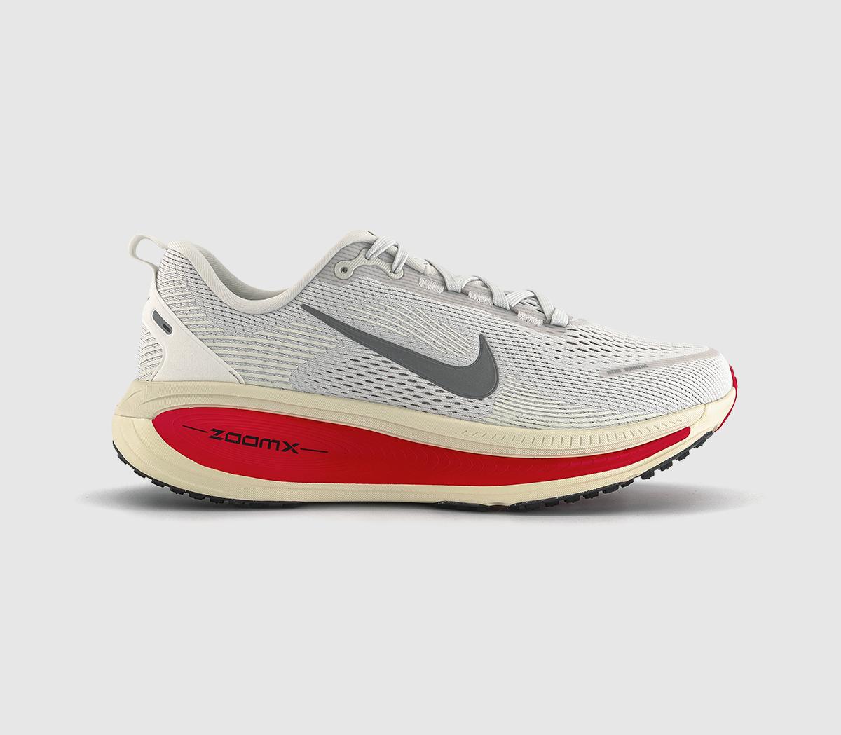 NikeNike Vomero 18 TrainersPlatinum Tint Metallic Pewter Siren Red