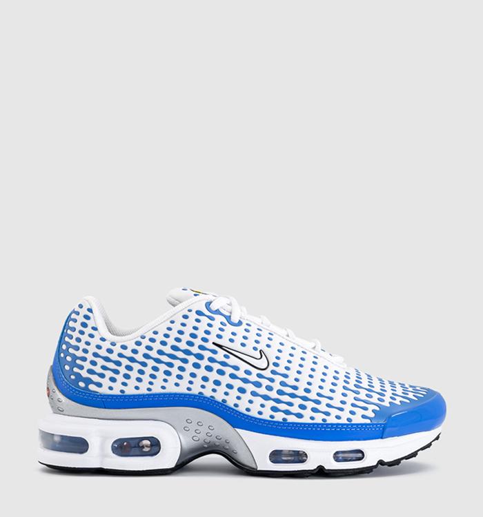 Nike Nike Air Max Plus VII Trainers White White Blue Crystal Metallic Silver