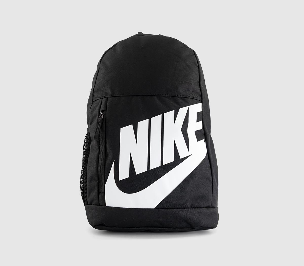 black nike bag with white tick