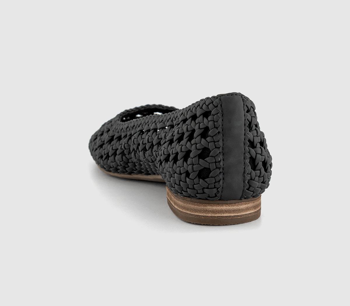 TOMS Briella Ballet Pumps TOMS Briella Ballet Pumps Black Woven