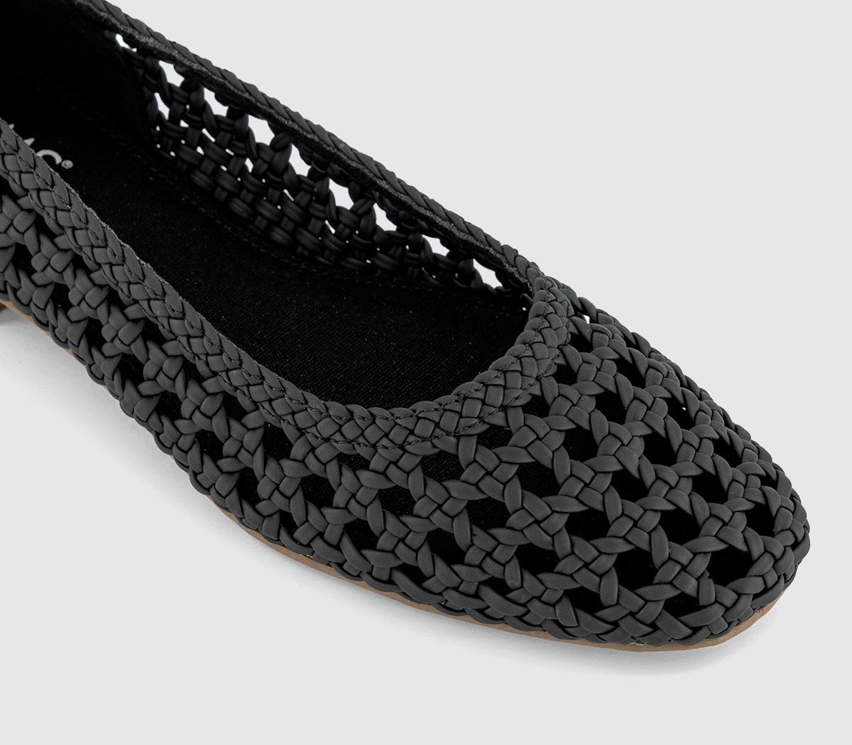 TOMS Briella Ballet Pumps TOMS Briella Ballet Pumps Black Woven