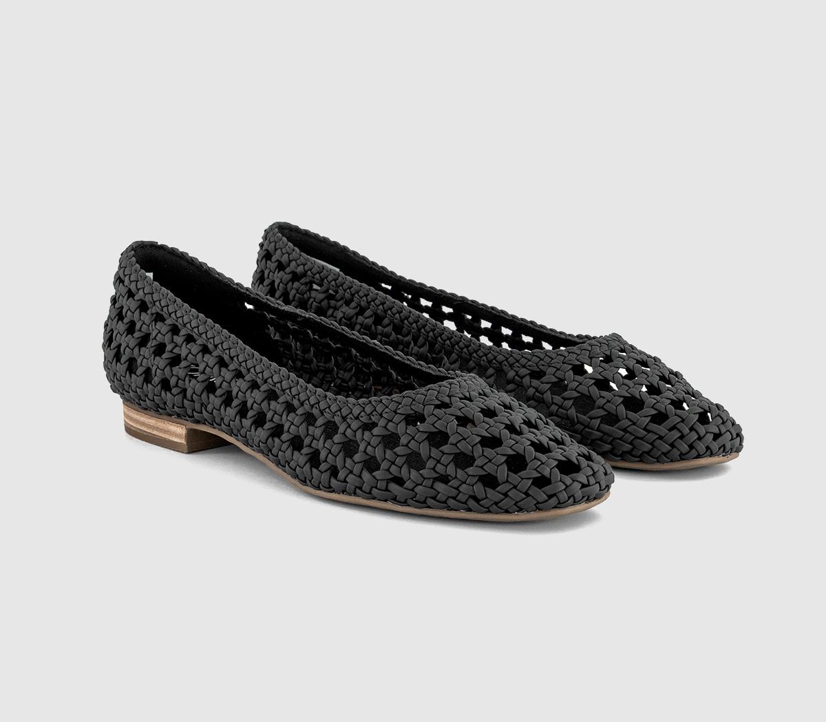 TOMS Briella Ballet Pumps TOMS Briella Ballet Pumps Black Woven