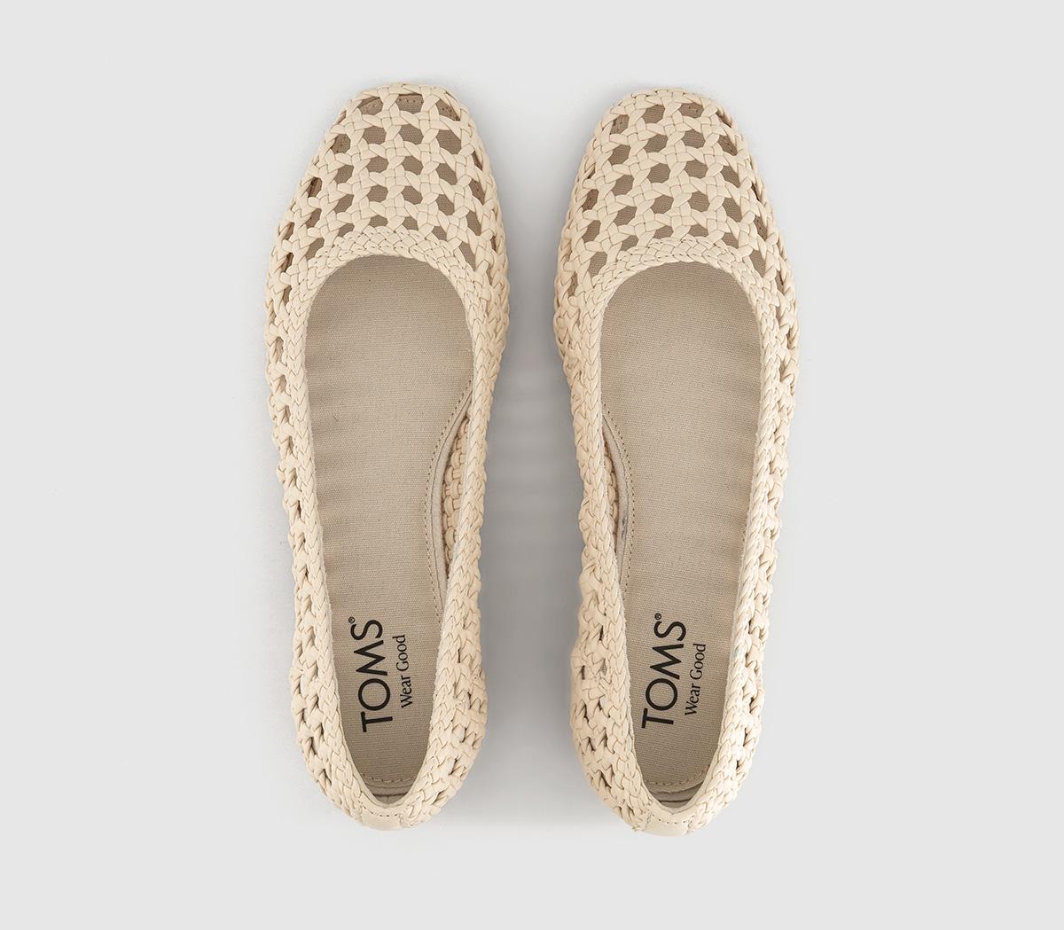 TOMS Briella Ballet Pumps TOMS Briella Ballet Pumps Natural Woven