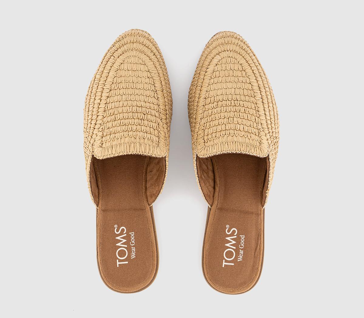 TOMS Jade Mules TOMS Jade Mules Almond Raffia