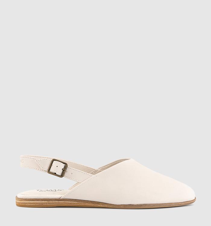 TOMS Jade Slingback Mules Natural Sand Leather