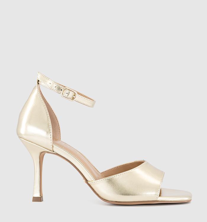 OFFICE Harper Two Part Heeled Sandals Gold