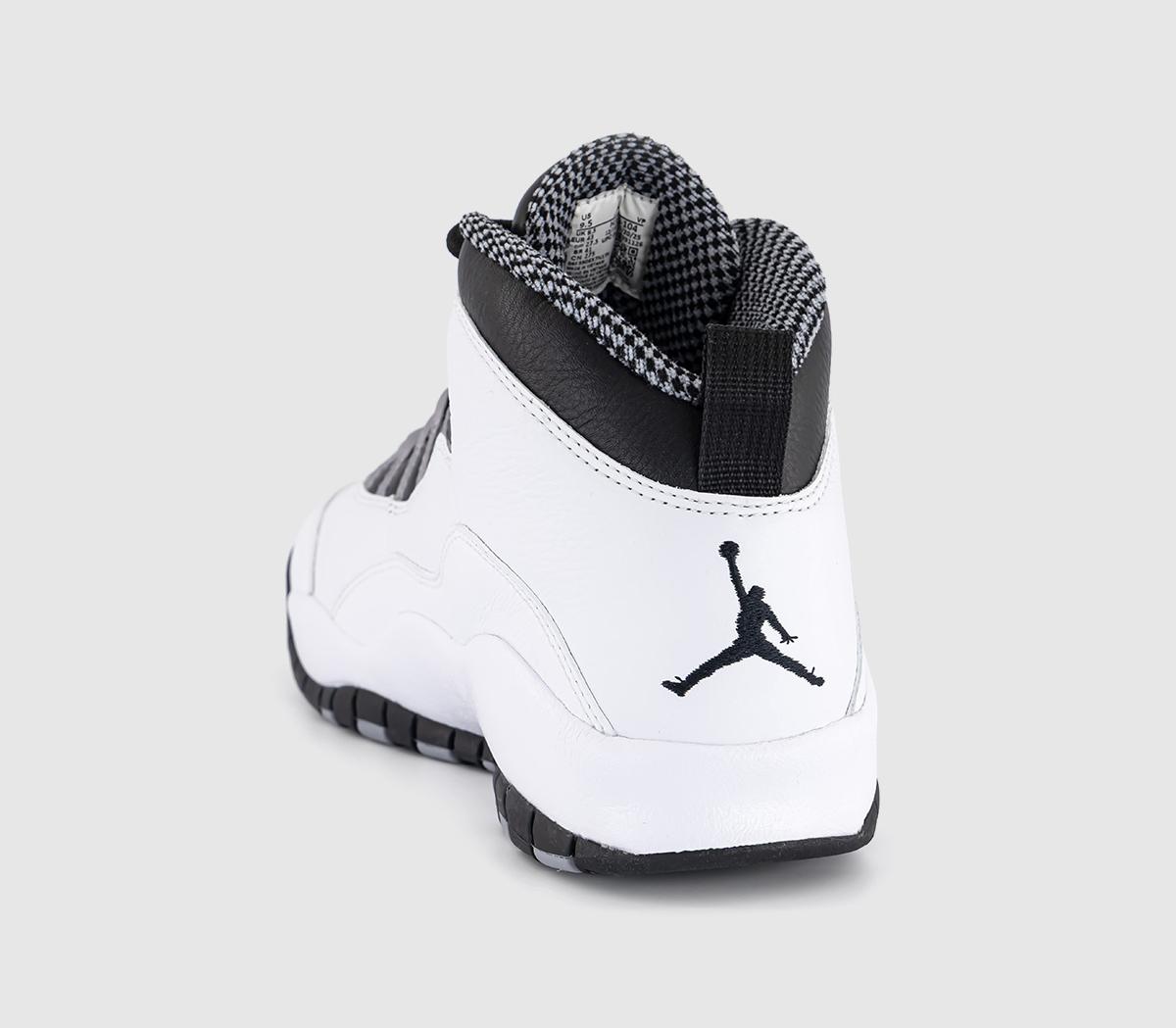 Jordan Air Jordan 10 Retro Trainers White Black Light Steel Grey