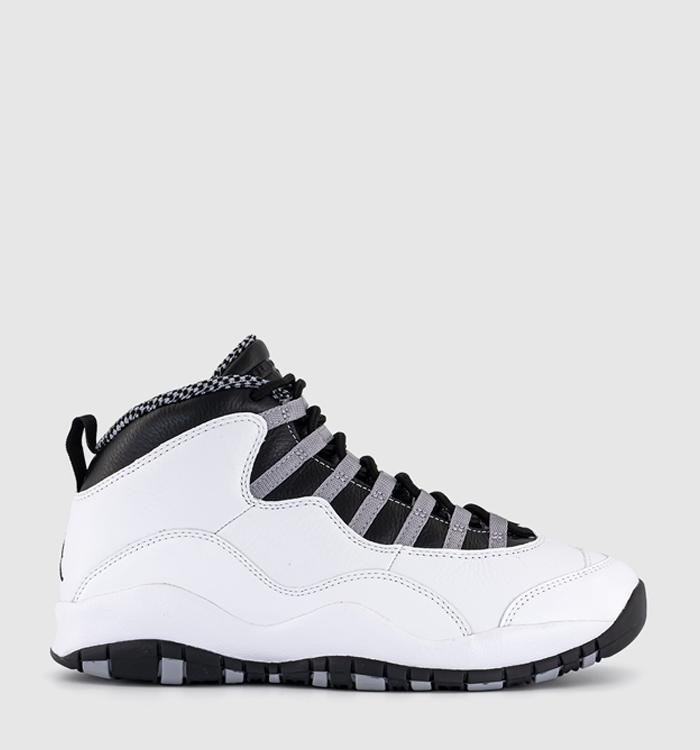 Jordan Air Jordan 10 Retro Trainers White Black Light Steel Grey Dark Powder Blue