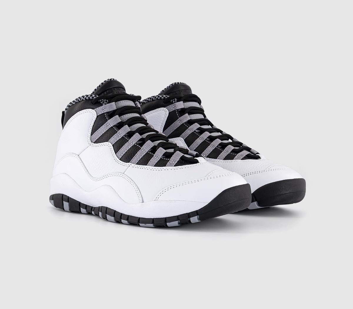 JordanAir Jordan 10 Retro TrainersWhite Black Light Steel Grey Dark Powder Blue