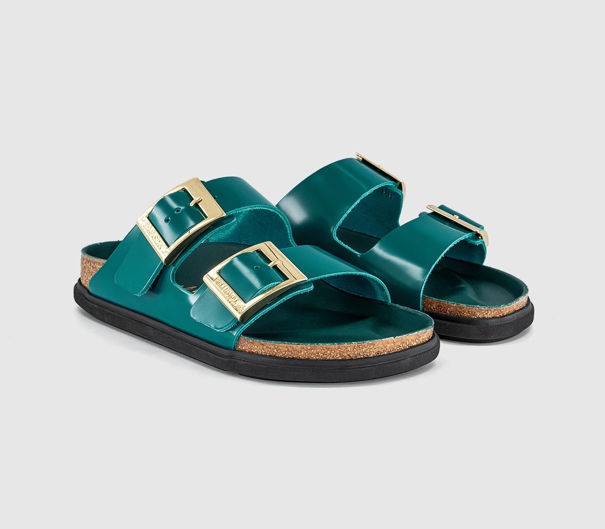 BIRKENSTOCKArizona Droplet SandalsDark Teal High Shine