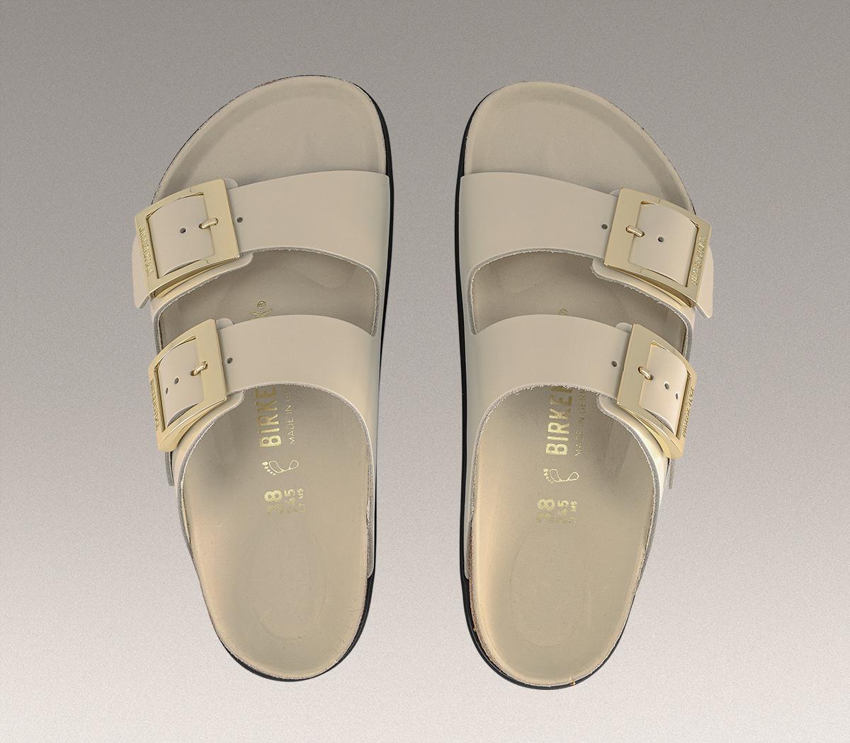 BIRKENSTOCKArizona Droplet SandalsEcru High Shine