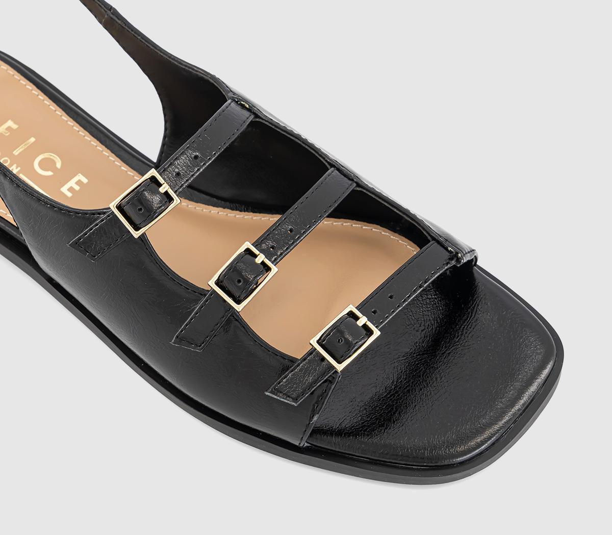 OFFICESaint Multi Strap Slingback Sandals OFFICESaint Multi Strap Slingback SandalsBlack