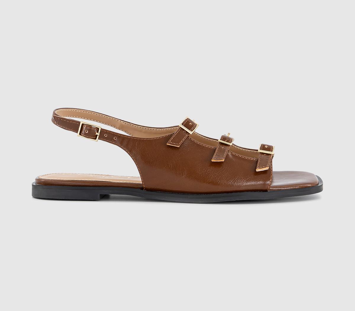 OFFICESaint Multi Strap Slingback Sandals OFFICESaint Multi Strap Slingback SandalsBrown