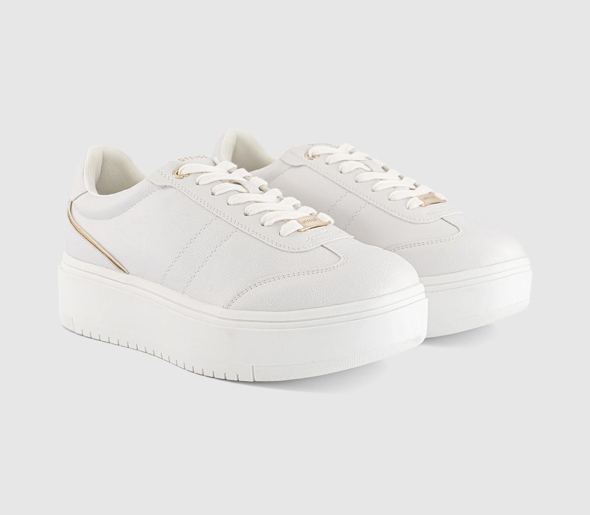 OFFICETasha Platform Lace Up Trainers OFFICETasha Platform Lace Up TrainersWhite