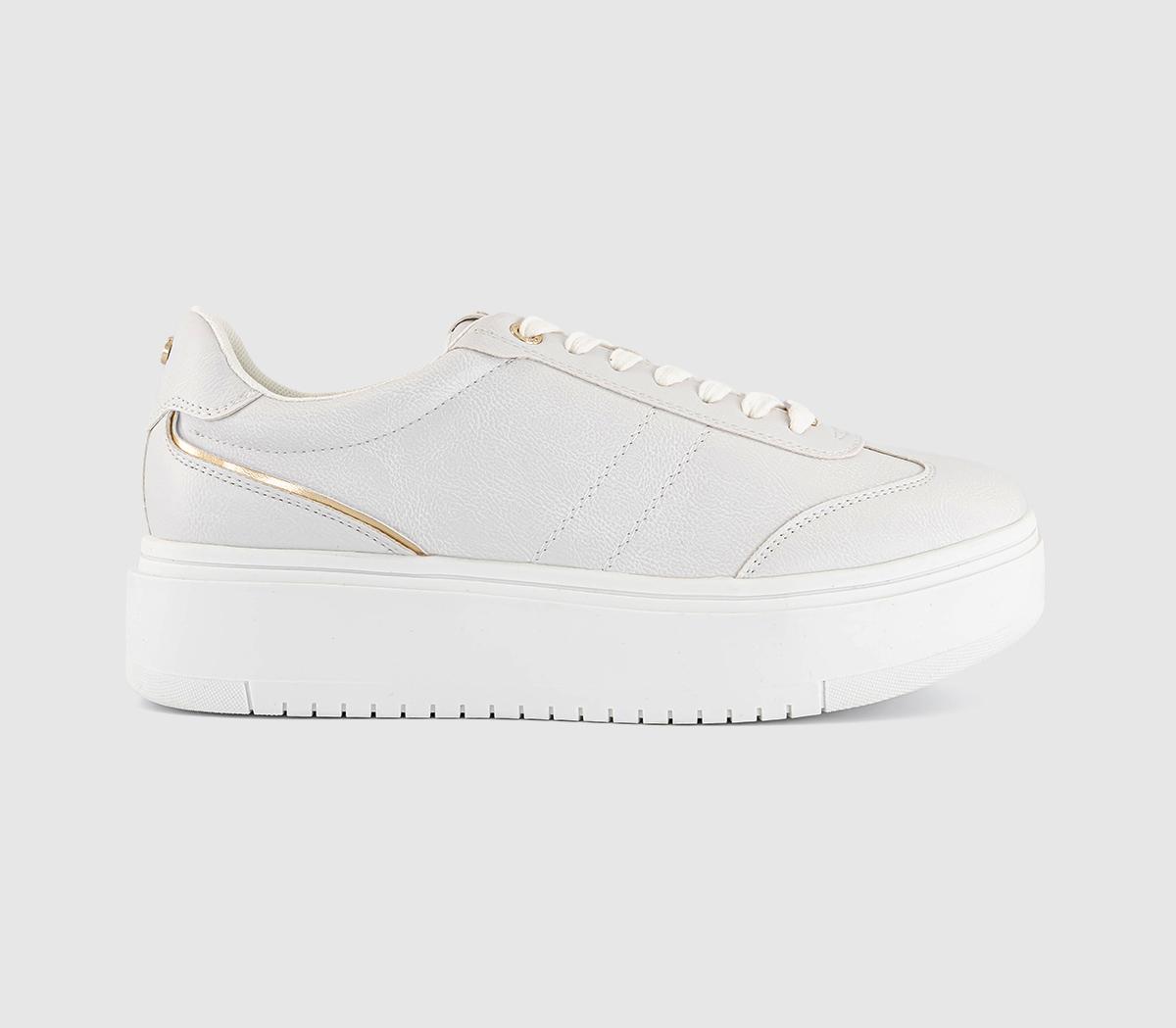 OFFICETasha Platform Lace Up Trainers OFFICETasha Platform Lace Up TrainersWhite