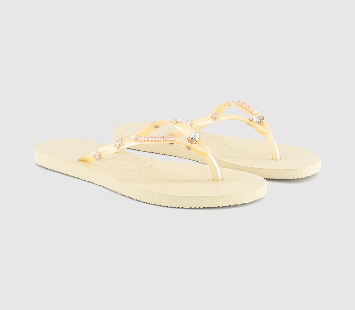 HavaianasSlim Luxury Aqua Flip Flops HavaianasSlim Luxury Aqua Flip FlopsButtercream