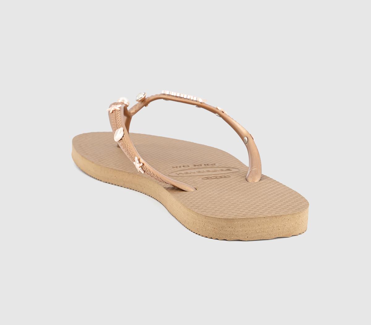 HavaianasSlim Luxury Aqua Flip FlopsRose Gold