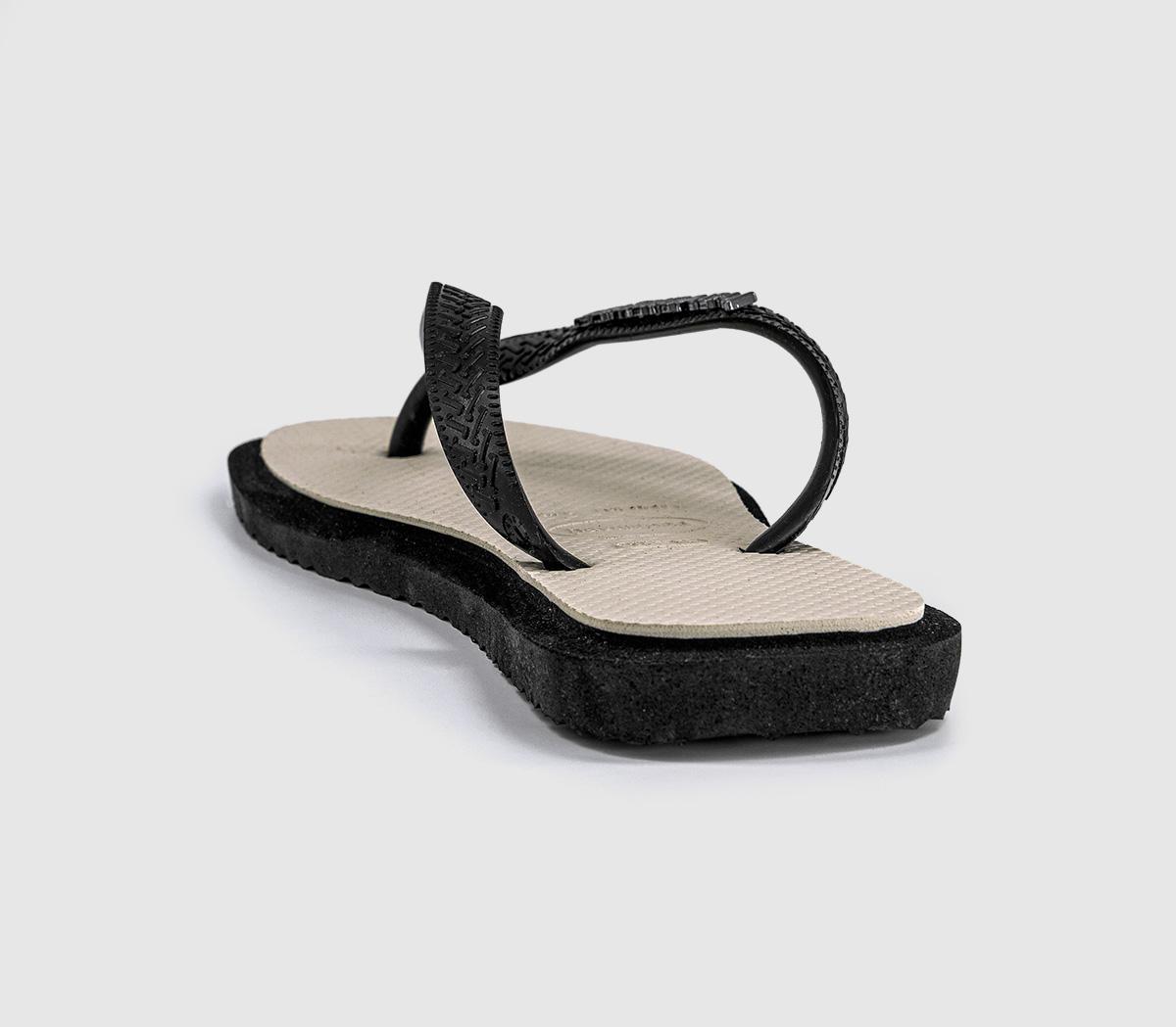HavaianasTop Square Fusion Flip FlopsBlack