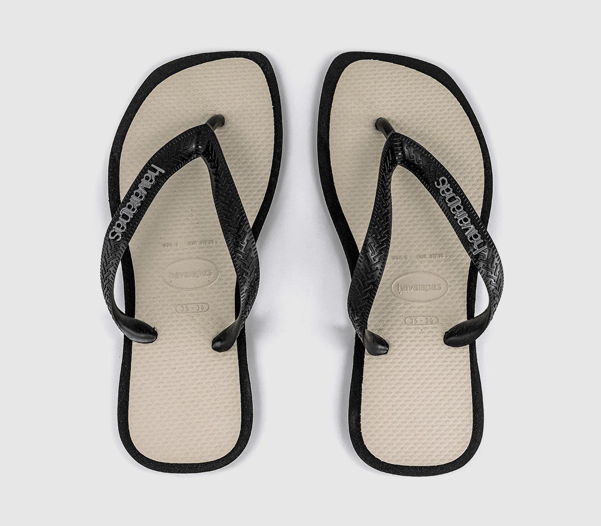 HavaianasTop Square Fusion Flip FlopsBlack