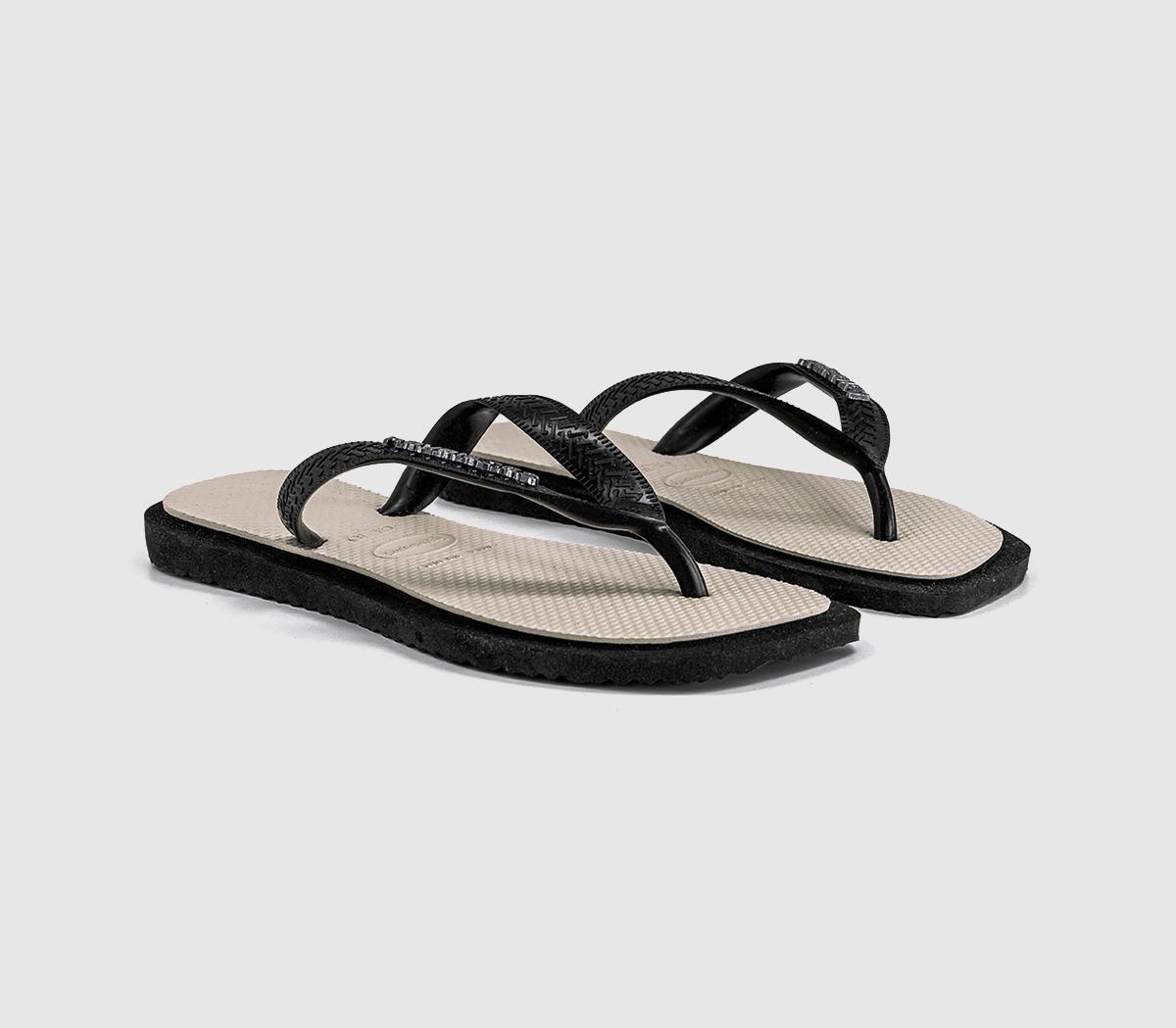 HavaianasTop Square Fusion Flip FlopsBlack