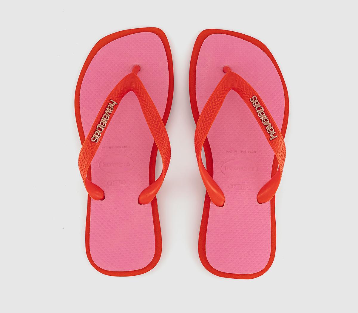 HavaianasTop Square Fusion Flip FlopsSunset Orange