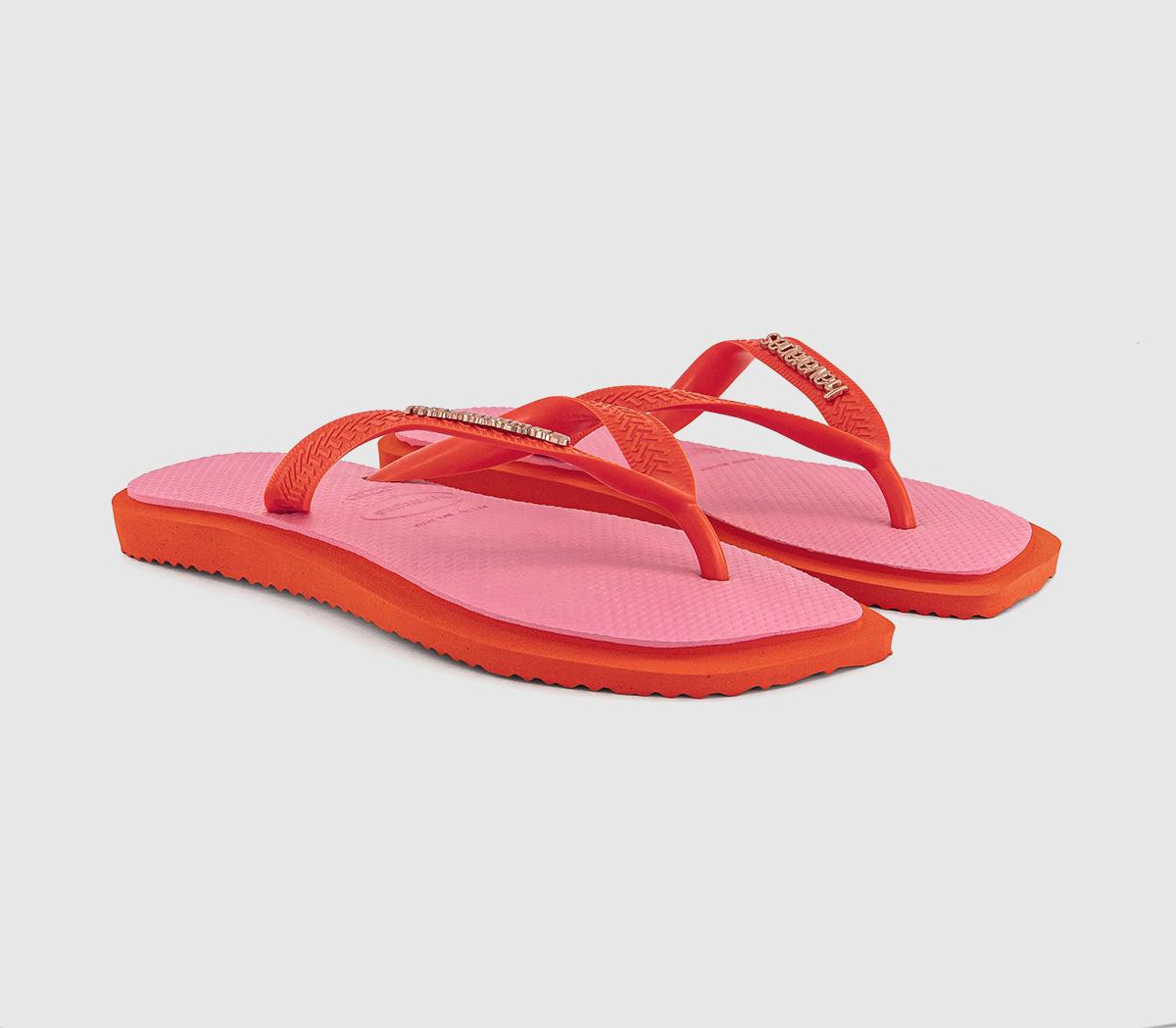 HavaianasTop Square Fusion Flip FlopsSunset Orange