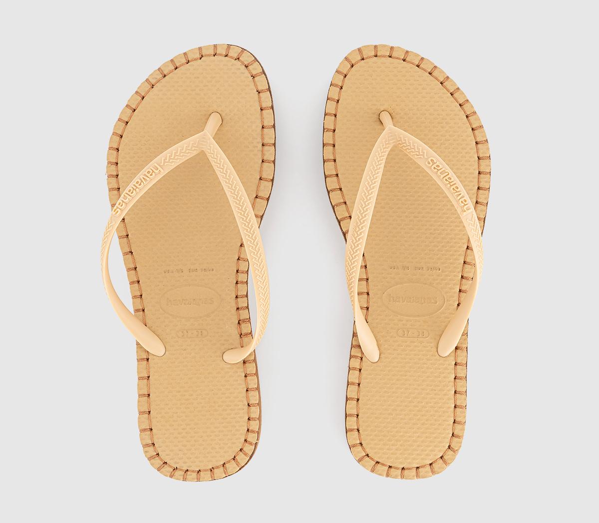 HavaianasSlim Flatform Loop Flip FlopsGolden