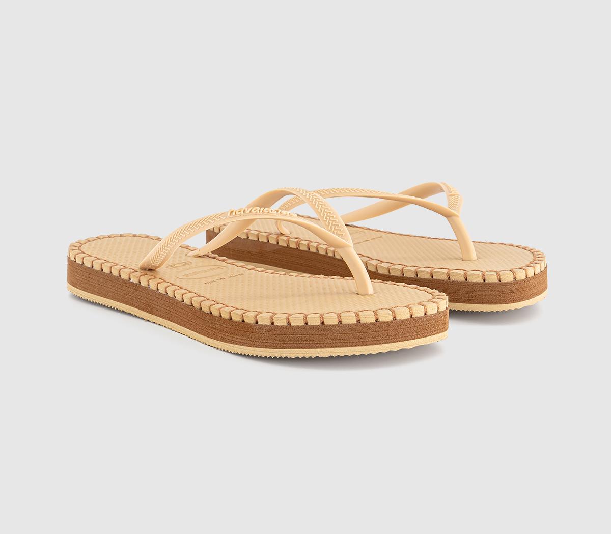 HavaianasSlim Flatform Loop Flip FlopsGolden