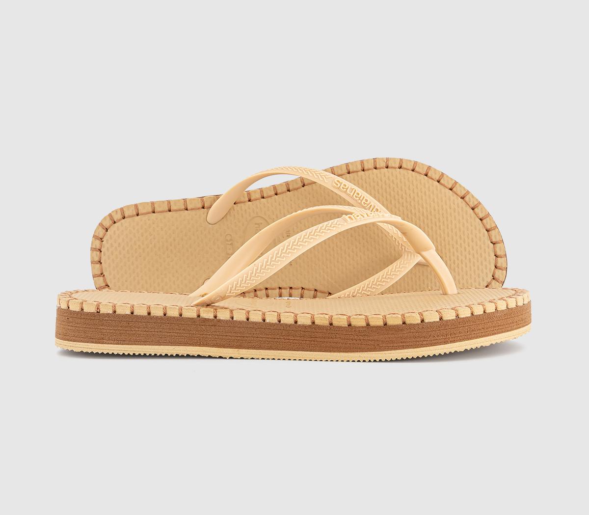 HavaianasSlim Flatform Loop Flip FlopsGolden
