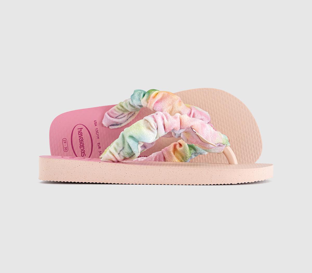 Havaianas Kids Fluffy Flip Flops Ballet Rose Pink, 12 youth