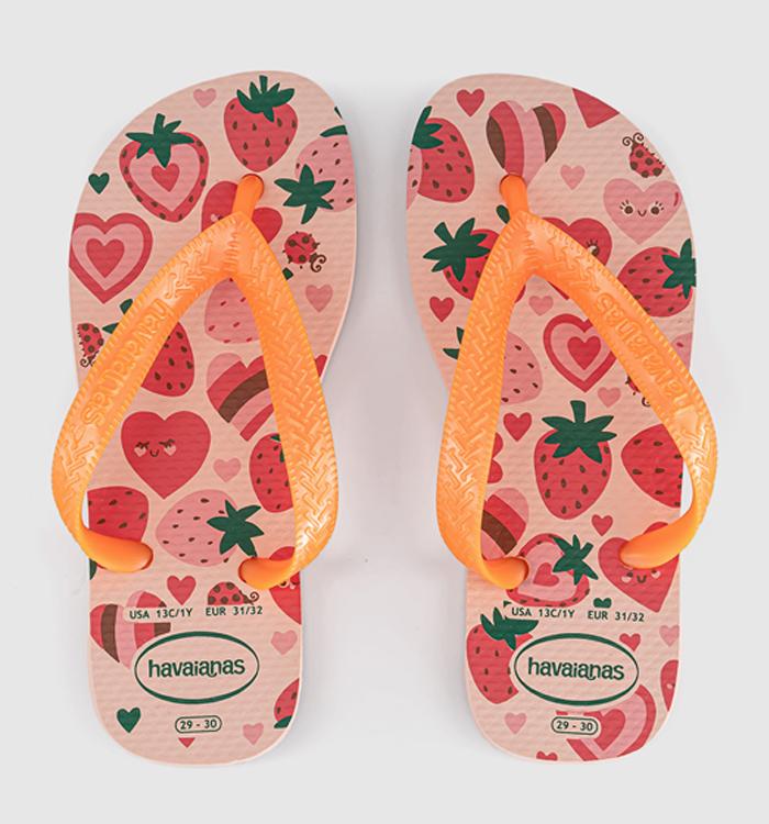 Havaianas Kids Flores Flip Flops Pink Floral Confetti