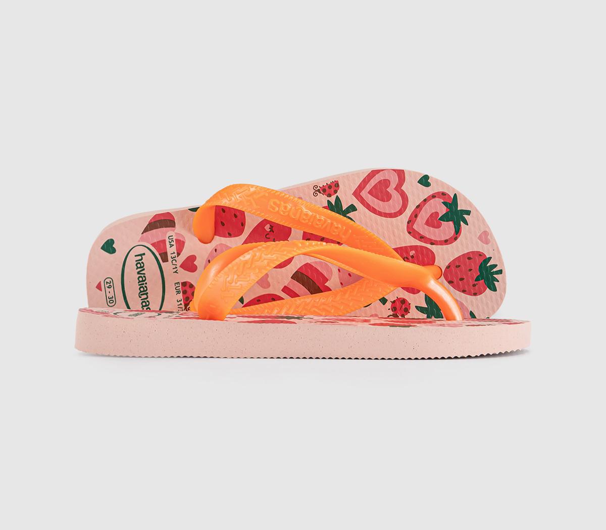 Havaianas Flores Flip Flops Floral Confetti Pink in Kids  Size 10/11 yout, Office Shoes