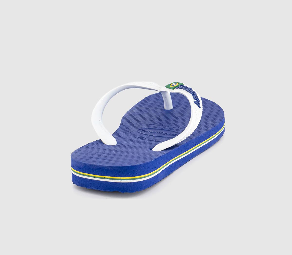 Havaianas Brasil Logo Kids Flip Flops Havaianas Brasil Logo Kids Flip Flops Marine Blue