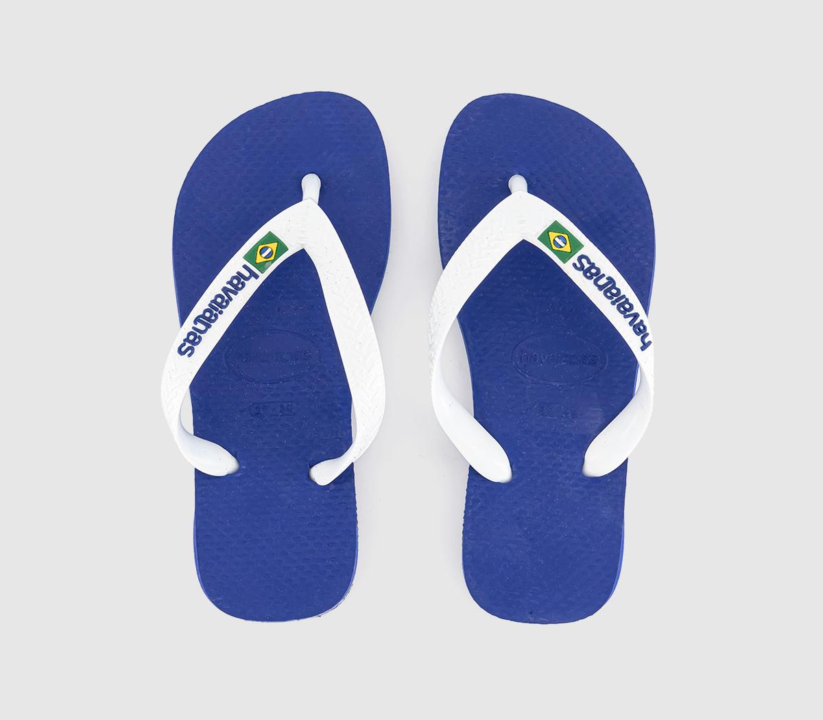 Havaianas Brasil Logo Kids Flip Flops Havaianas Brasil Logo Kids Flip Flops Marine Blue