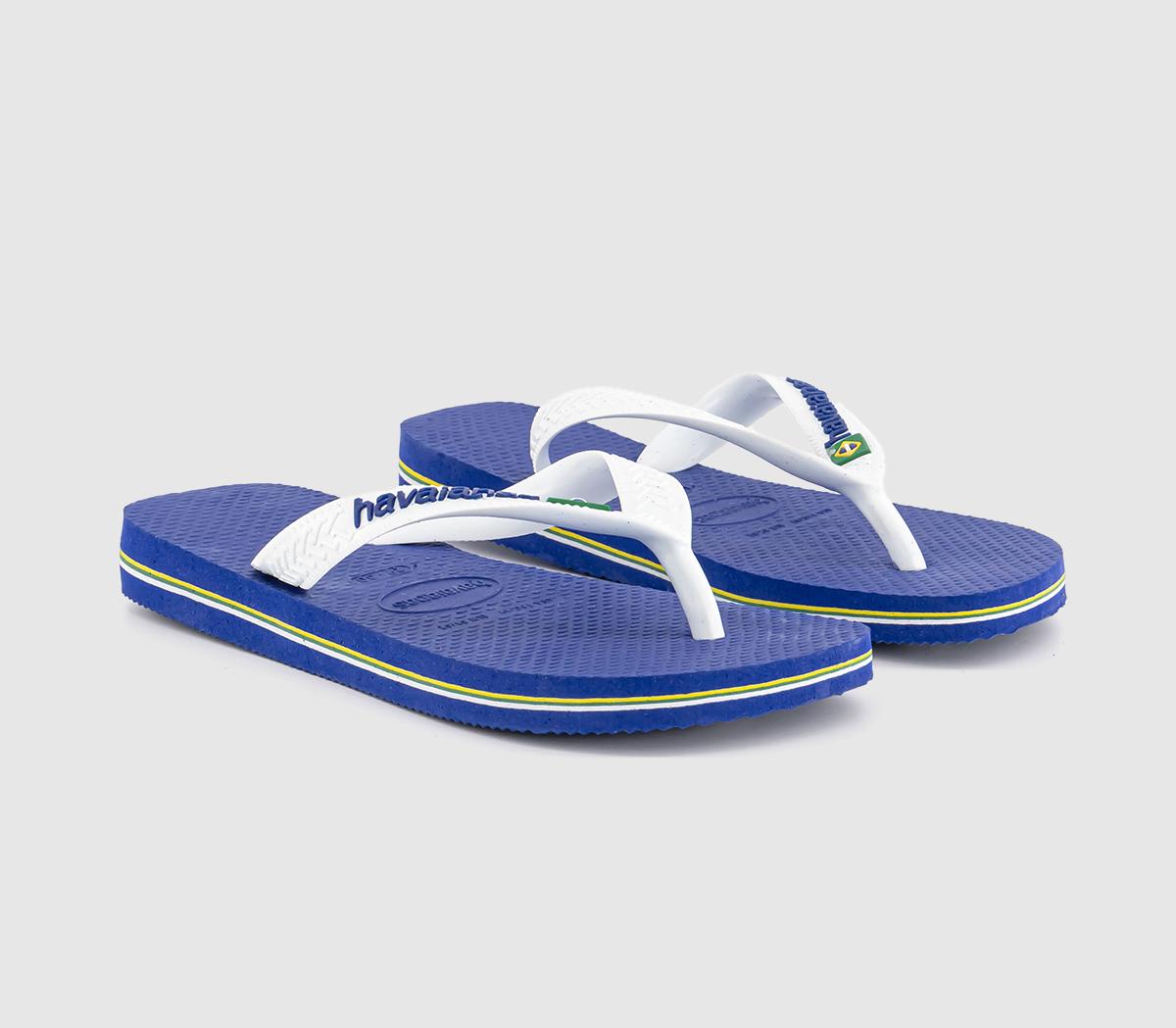 Havaianas Brasil Logo Kids Flip Flops Havaianas Brasil Logo Kids Flip Flops Marine Blue