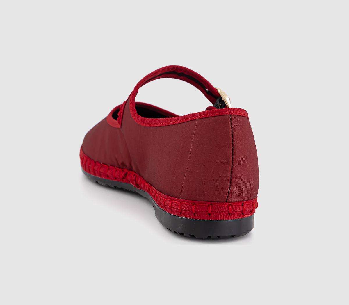 FlabelusMary Jane Silk Shoes FlabelusMary Jane Silk ShoesRed Silk