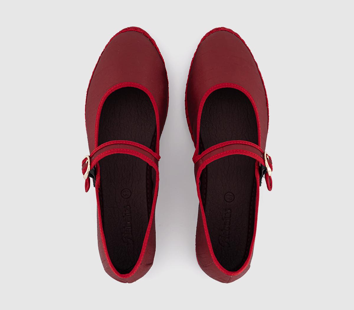 FlabelusMary Jane Silk Shoes FlabelusMary Jane Silk ShoesRed Silk