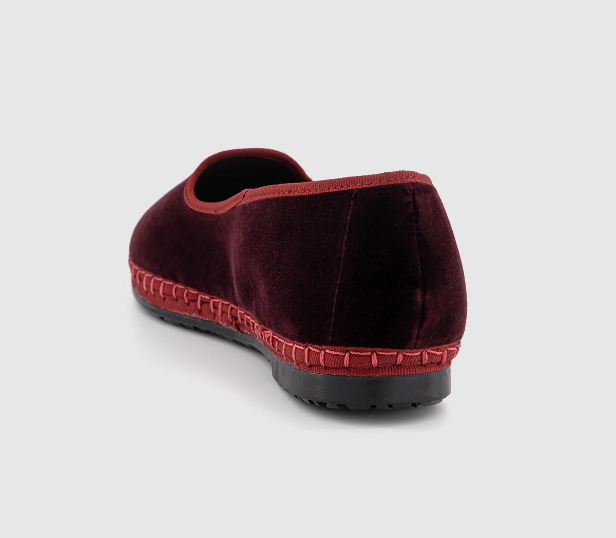 FlabelusSlip On Shoes FlabelusSlip On ShoesBurgundy Red Velvet