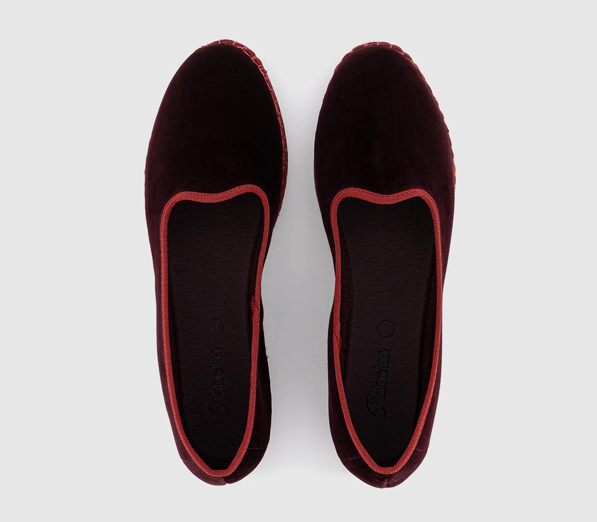 FlabelusSlip On Shoes FlabelusSlip On ShoesBurgundy Red Velvet