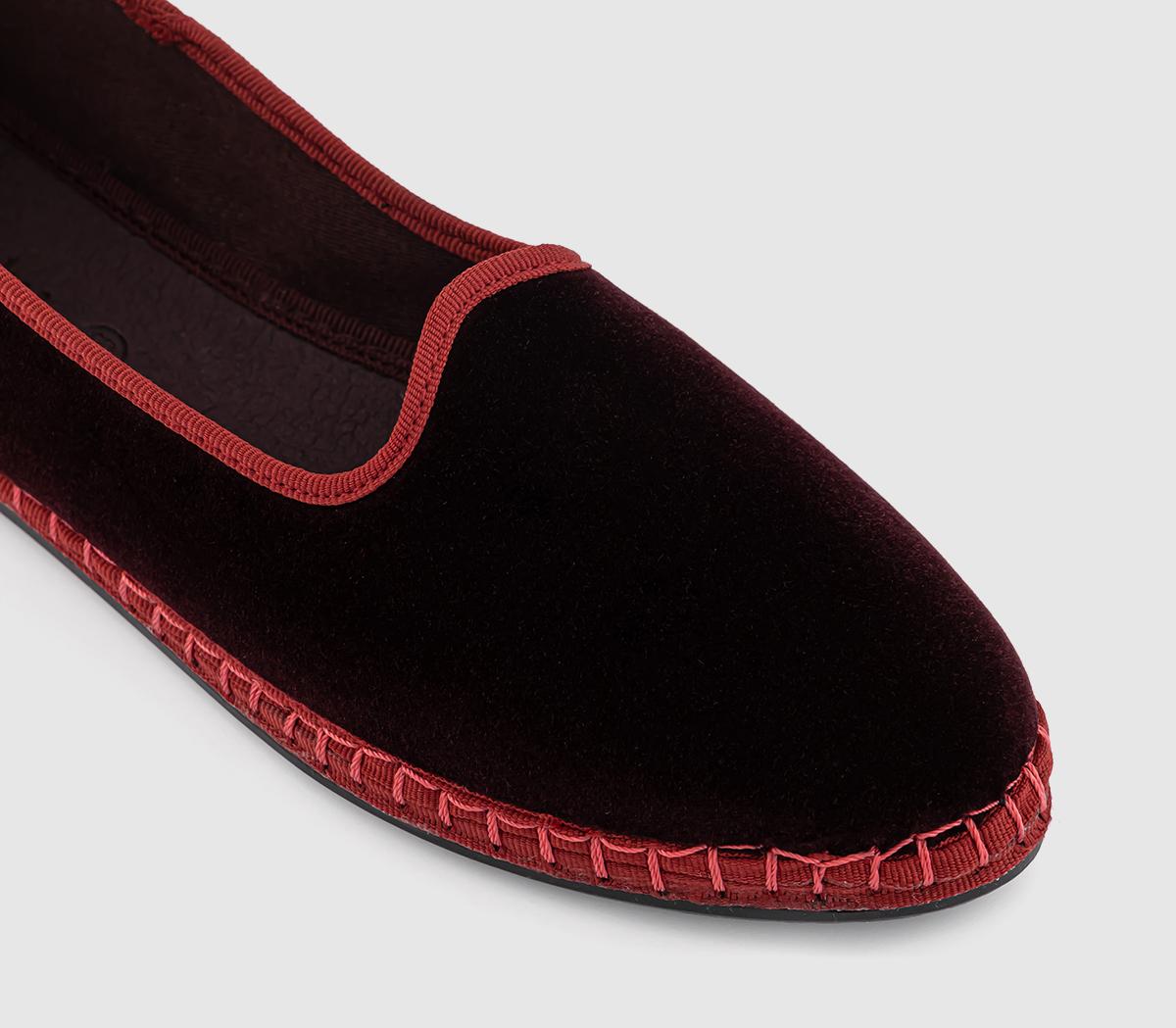 FlabelusSlip On Shoes FlabelusSlip On ShoesBurgundy Red Velvet