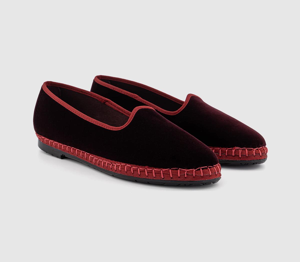 FlabelusSlip On Shoes FlabelusSlip On ShoesBurgundy Red Velvet