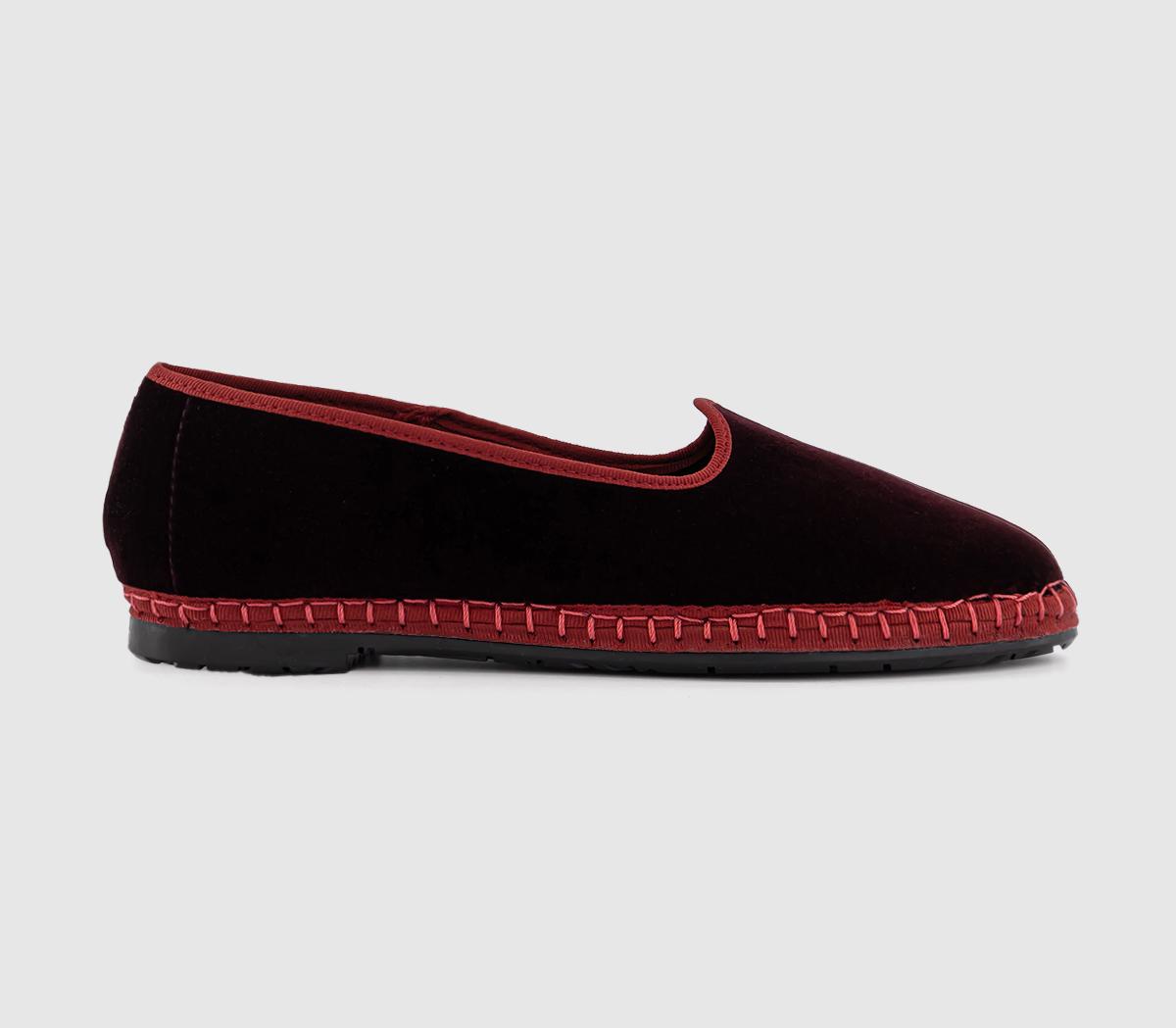 FlabelusSlip On Shoes FlabelusSlip On ShoesBurgundy Red Velvet