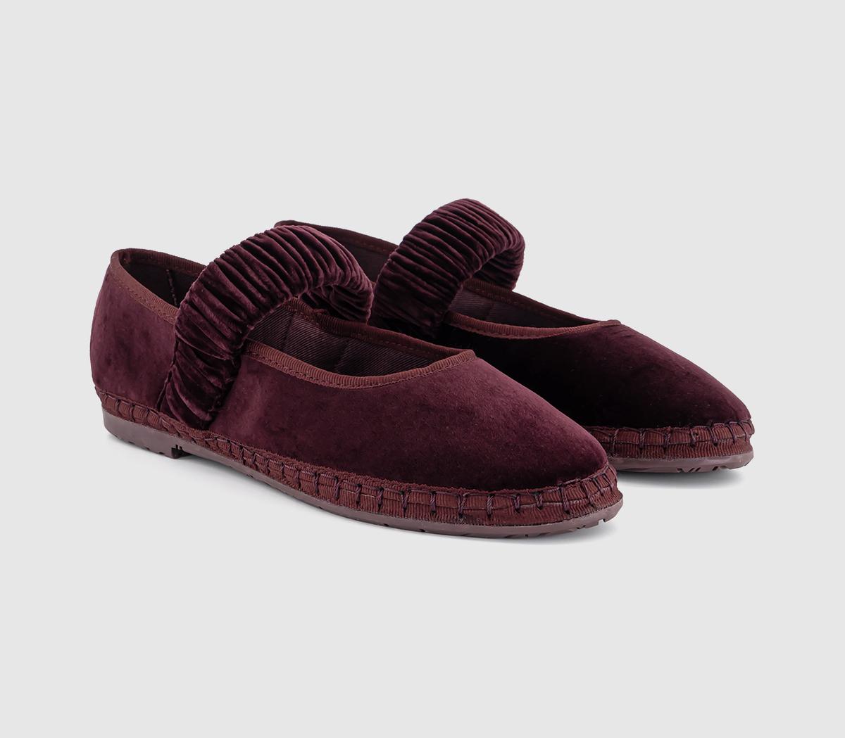 FlabelusMafalda Scrunched Strap Jane ShoesWine Velvet