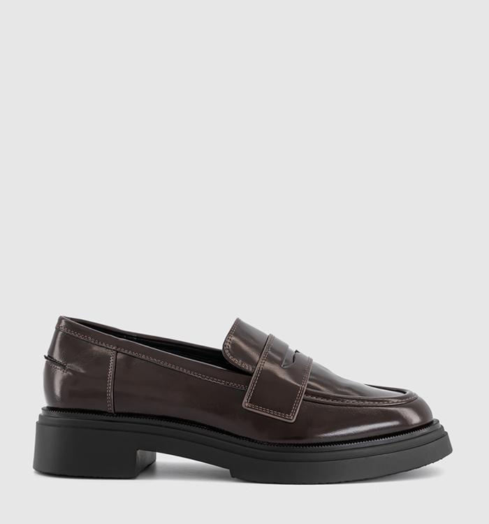 OFFICE Finsbury Chunky Penny Loafers Burgundy